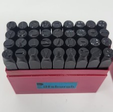 36Pcs 1/4" Steel Metal Punch Letter  Number Stamp Stamping Set