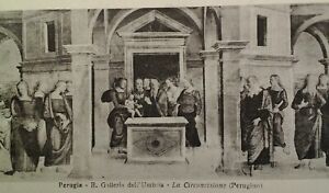 Perugia Italy RPPC Postcard Early 1900s Umbria Gallery Circumcision Perugino 