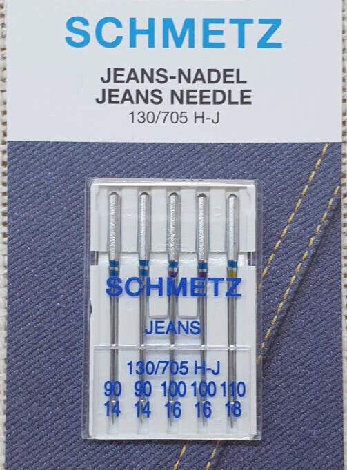 Blister 5 pz assortiti Aghi SCHMETZ x Jeans per macchina da cucire 130/705 H-J