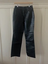 100% Leather New York & Company Y2K black pants SIZE 6
