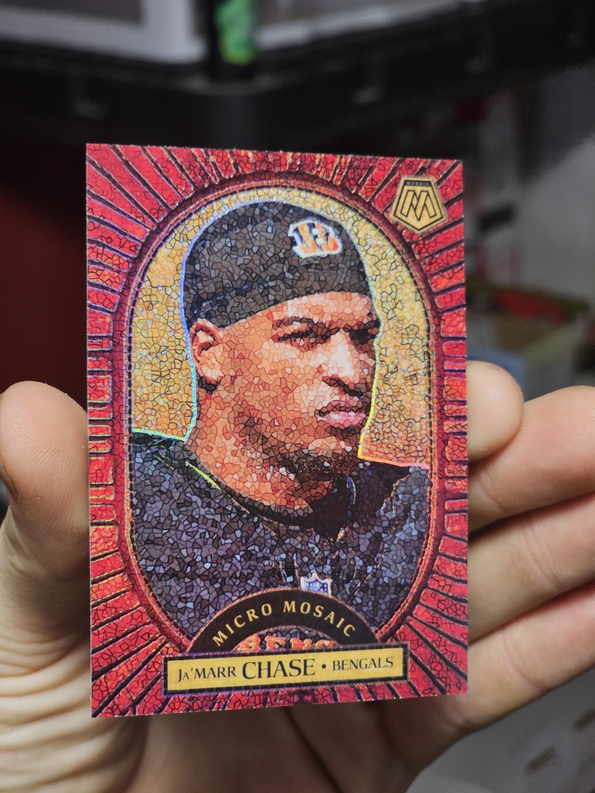 2025 Panini Mosaic Ja’Marr Chase Micro Mosaic Insert #21 Bengals - Case Hit SSP