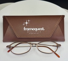 VTG UNBRANDED Brown Unisex Classic Oval Full Rim Eyeglasses FRAMES ONLY