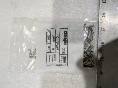 WAGO  250 2160108  6 MM INSERT Ferrules Sleeves   (AWG 10)  25/20 250/PK 