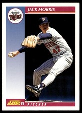 1992 Score Jack Morris Minnesota Twins #652