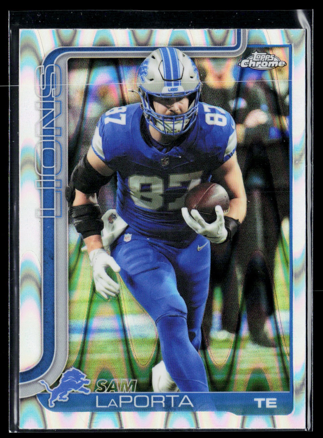 2025 Topps Chrome #100 Sam LaPorta Ray Wave Refractor