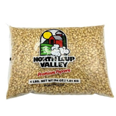 White Un-Popped Popcorn Kernels | 4 lb | Non-GMO | Popcorn County USA | North Lo