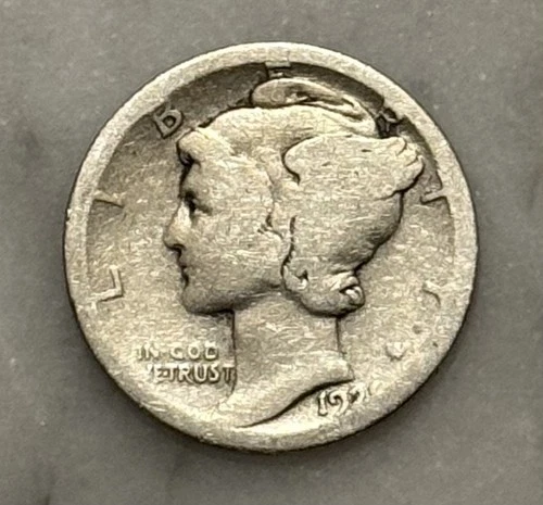 1921-D Mercury Dime - AG - About Good - 90% Silver