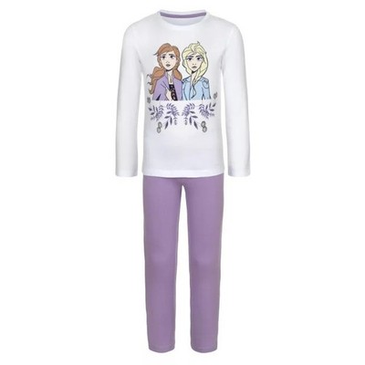 Disney FROZEN Schlafanzug Eiskönigin Pyjama Gr 110/116 Anna Elsa Nachthemd NEU