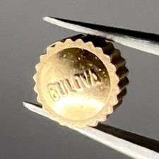 Bulova Watch Crown 142Y 4mm Tap 8 Fits Multiple Cal. See List NOS Read!