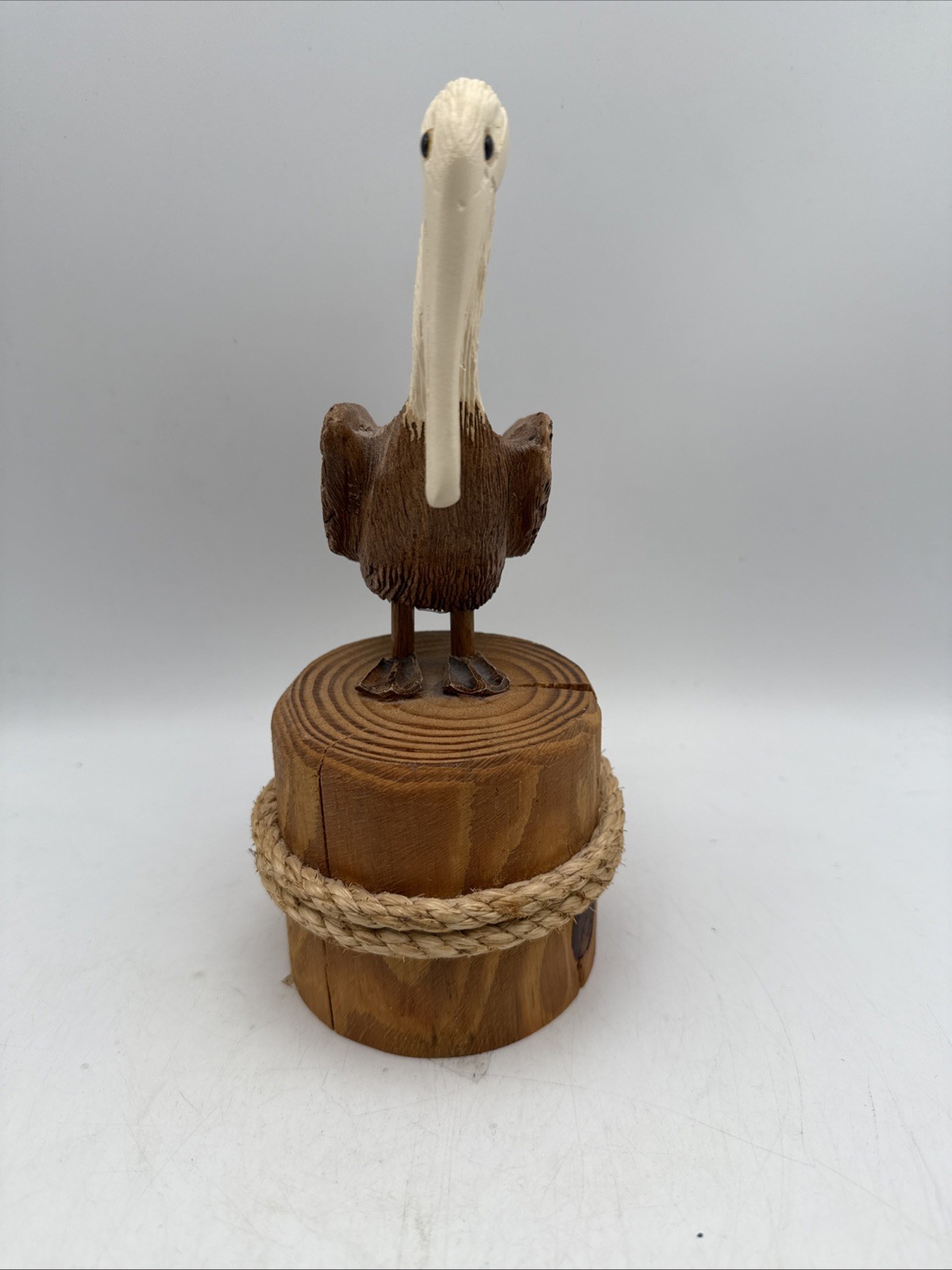 Resin And Wooden Pelican Statue 8.25”