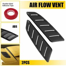 2pcs Car Hood Bonnet Vent Air Flow Intake Scoop Side Fender Decor Universal EOOK