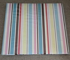 Multi-Color Vertical Stripe 20 Page Scrapbook Photo Album-Stickers Paper-Read