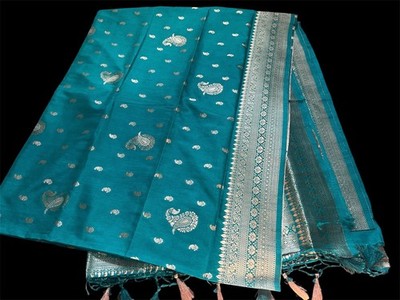 ''Bangalore Seidensari mit reicher Zari Arbeit mehrere Farben indische Hochzeit