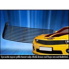 For Chevy Camaro 10-13 APG 1-Pc Black Horizontal Billet Long Main Grille