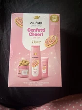 Set of 3 Gift Box Limited Edition Dove x Crumbl— Confetti Cake Bundle  Sealed 
