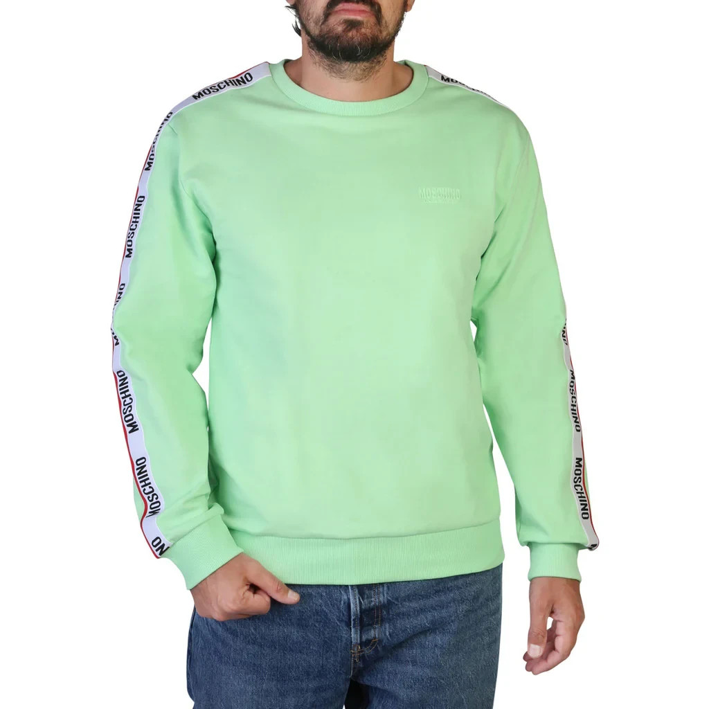 Moschino Sudadera Hombre | Icónico Jersey Cinta Logotipo Verde