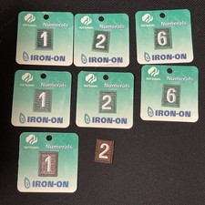 NEW Girl Scouts Iron-On Badges Patches Numerals 1 2 6 Lot