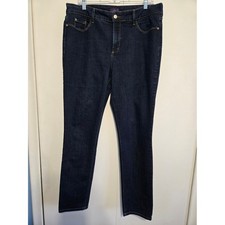 NYDJ Legging Jeans Size 14 Dark Wash Lift Tuck Stretch Skinny Made in USA