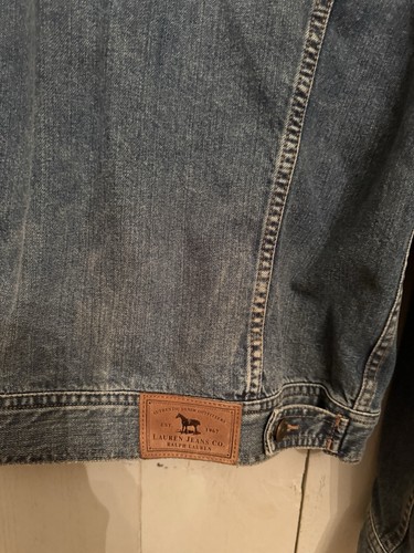 Lauren Jeans Co By Ralph Lauren Womens Sz-M Trucker Jean Jacket VINTAGE - Photo 9/9