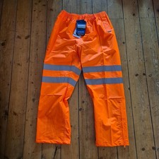 BNWT PORTWEST PPE HI VIS SAFETY WORK TROUSERS - XL EXTRA LARGE - ORANGE