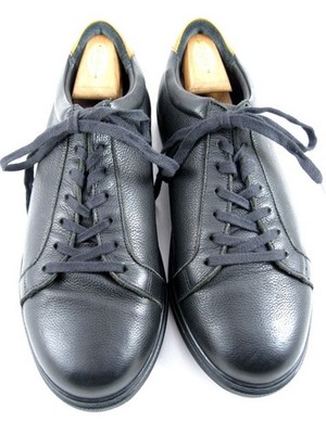 Allen Edmonds ''COURTSIDE'' Low-Top Leather Dress Sneakers 10.5 EEE Black (652N)