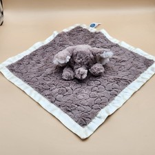 Mary Meyer Brown Elephant Security Blanket Lovey Satin Trim Soft Plush Toy