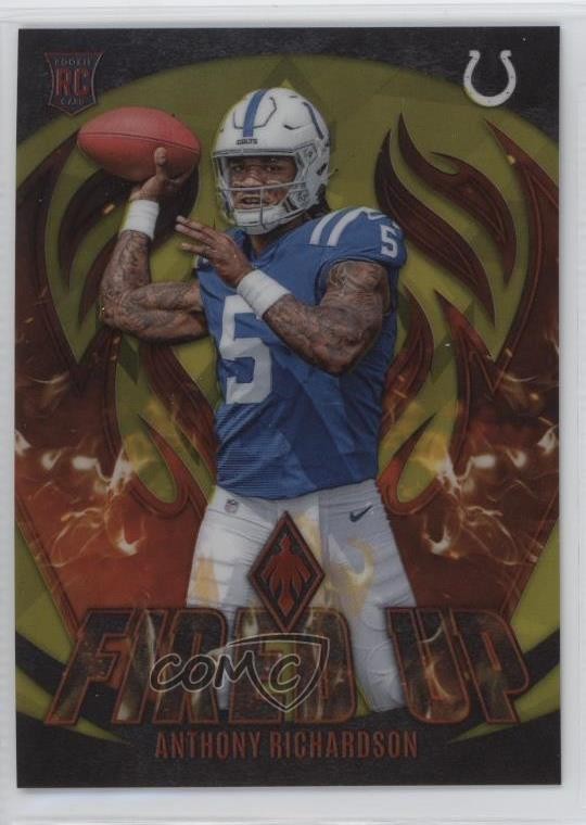 2023 Panini Phoenix Fired Up Yellow /50 Anthony Richardson #FU-6 Rookie RC