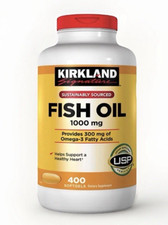 Kirkland Signature Omega-3 Fish Oil Concentrate 1000 mg, 400 Softgels