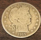 1911-D Barber Half Dollar