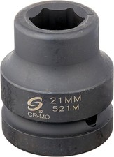Sunex 521M 1-Inch Drive 21mm Impact Socket One Size