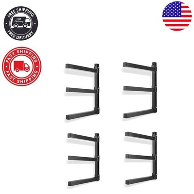 Wall Mount Lumber Organizer with 330 lb Capacity - 4 Durable Units