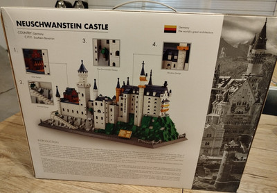 Wange Steckbausteine Neuschwanstein Castle Architektur Set, Kunststoff