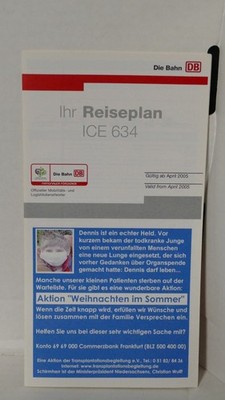 Deutsche Bahn AG - Ihr Reiseplan - ICE 634 - ab April 2005