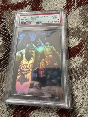 1991 UD Award Winner #AW1 (PSA 9) Michael Jordan (Holograms Insert 