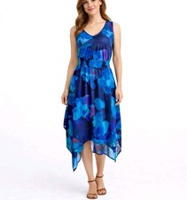 Simply Vera Vera Wang Summer Dress Women's XS Fit & Flare Chiffon Sleeveless