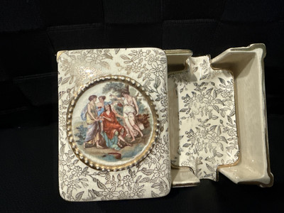 cigarette box ashtray with Storage for Cigarettes Cigars – Ashtray Planet RARE Thomas Rosenthal Porcelain Cigarette