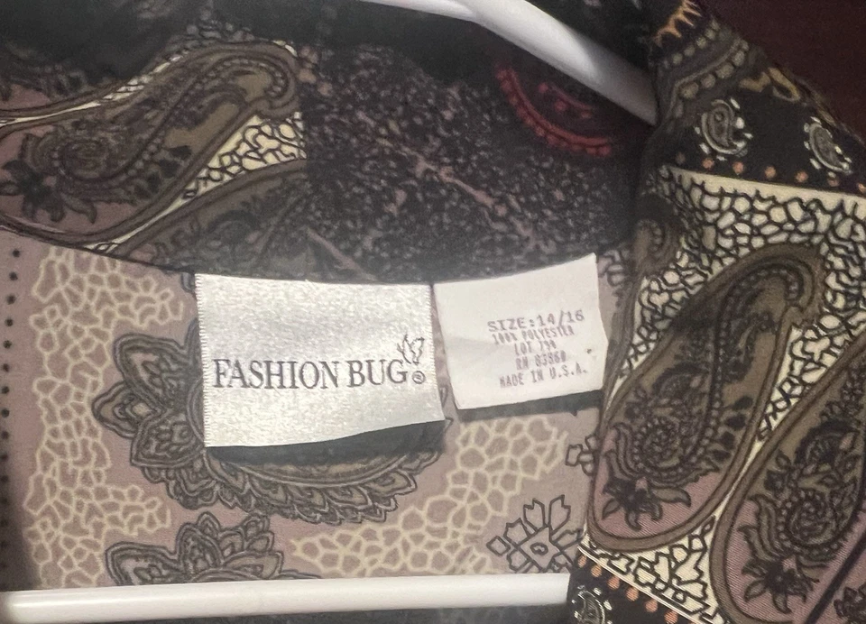 BLAZER VINTAGE MODA BUG MULTICOLOR FLORAL MANGA LARGA UN BOTÓN TALLA 14-16 Foto 2 de 4