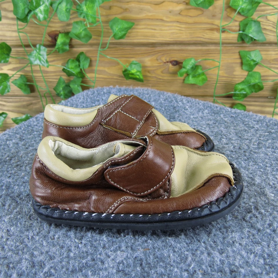 Gancho y lazo de cuero marrón mediano See Kai Run para niños talla T 6 Foto 3 de 4