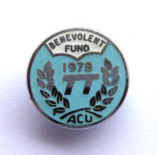 1978 ACU BENEVOLENT FUND ISLE OF MAN TT BADGE - IoM MANX T.T. RACES