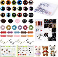 316PCS Safety Eyes for Crocheting with Washers 3D Safety Eyes and Noses Set A...