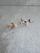 Schleich Golden Retriever Puppy And Jack Russell Dog Figures. Bundle.