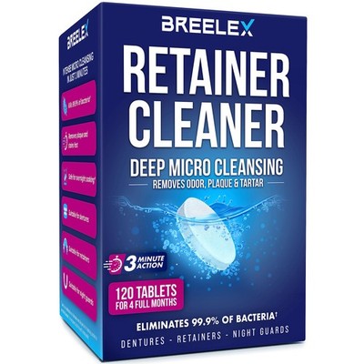 Denture Cleaning Tablets - 120 Aligner & Night Guard Cleaners - Fresh in 3