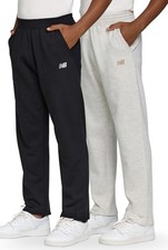 New Balance Boys 2 Pack Fleece Pant Size 10/12 Soft Cotton Fleece, New With Tags