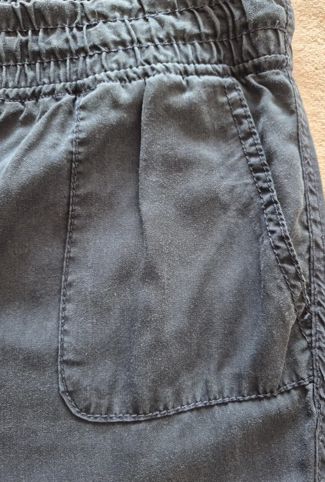 Navy Blue Jogger Style Drawstring Waist Pull On Trousers UK Size 14 - Image 3 of 4