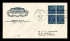 FRANKLIN PIERCE PRESIDENTIAL SERIES FDC SCOTT 819 BLOCK OF 4 HF CACHET US COVER