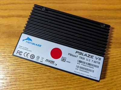 Memblaze 7.68TB PBlaze7 PBlazeVII 7930 PCIe 4.0 NVMe 2.5'' U.2 SSD - PARTS