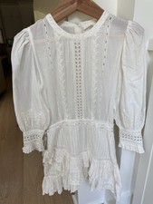 Women’s Loveshack Fancy Loralai cream Lace Dress Size XS