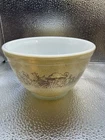 Vintage Pyrex Mixing Bowl 401 Forest Fancies Mushrooms Brown Tan Small  750ml