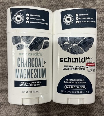 Schmidt's Charcoal & Magnesium Natural Deodorant Set of 2 Read Description ￼