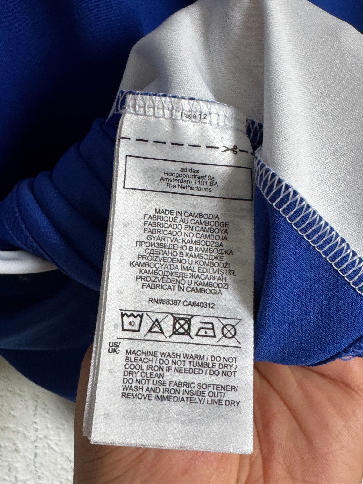 Adidas Entrada 22 Training Jersey - Royal Blue/White image 7